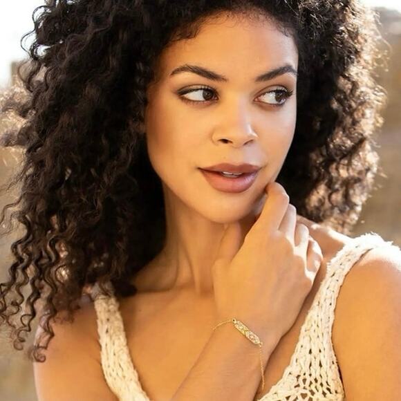 New Plunder “Bella” Crystal Bar Bracelet (6.75"-7.5") - Picture 4 of 6